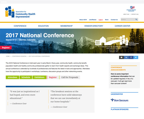 annual conference responsive website