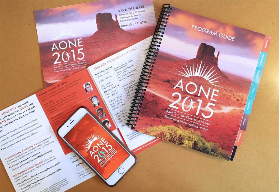 AONE 2015 conference branding and identity