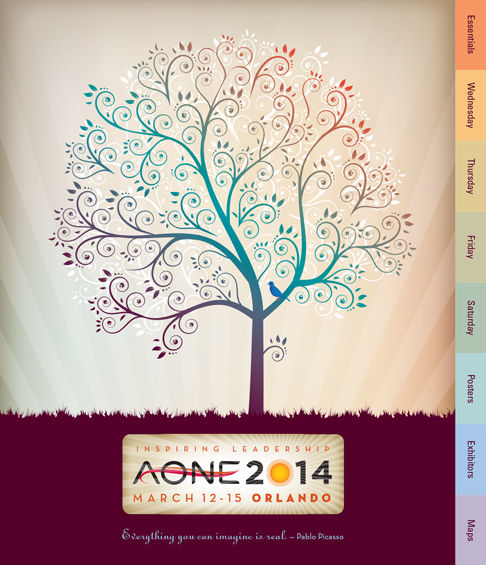 AONE 2014 Conference Brochure Design Cover