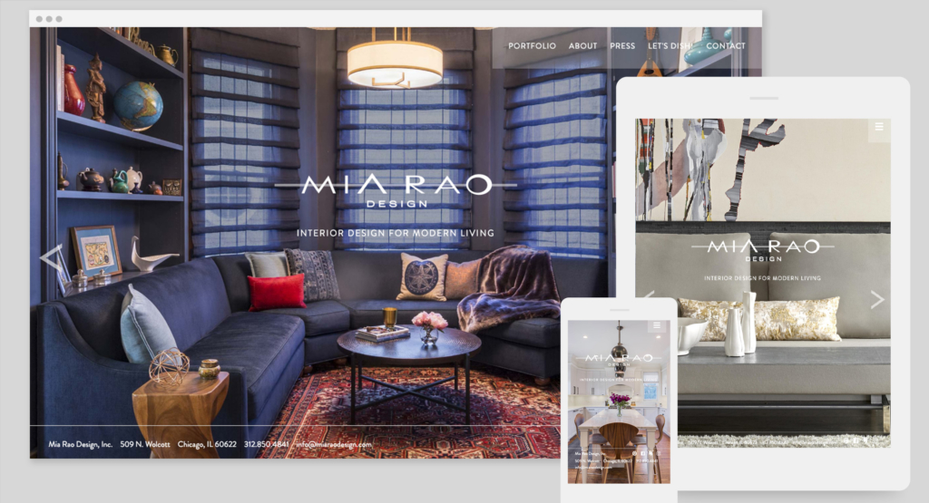 Mia Rao Design Website by Hughes Design
