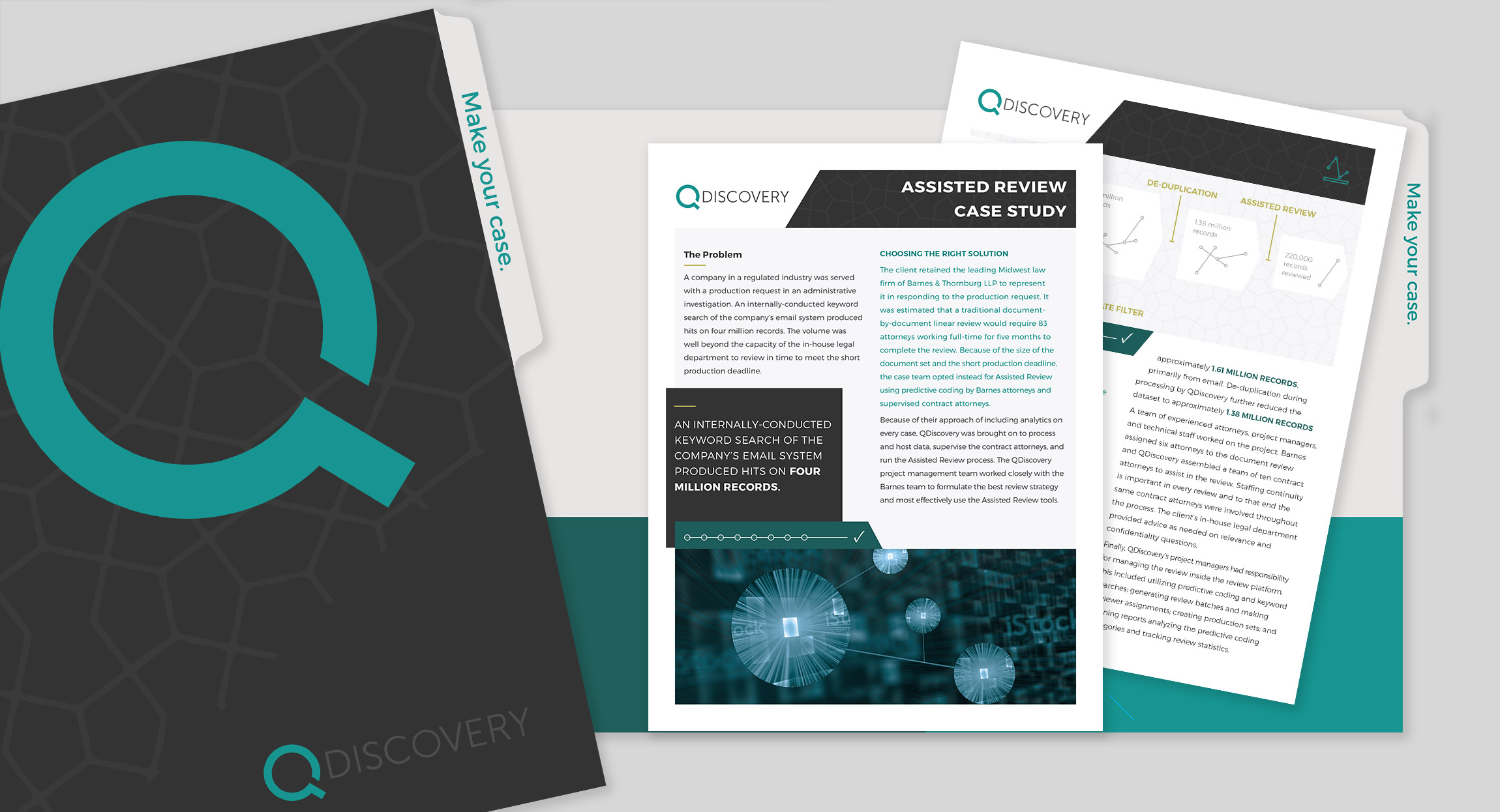 QDiscovery Case Study Folder and Insert Design by Hughes Design