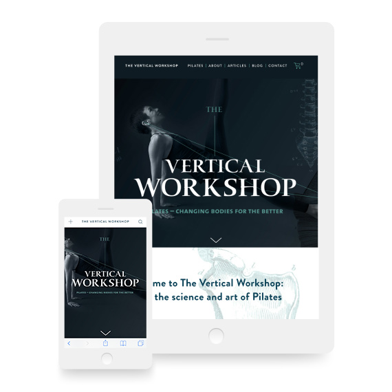 The Vertical Workshop Website Design Tablet and Phone Devices