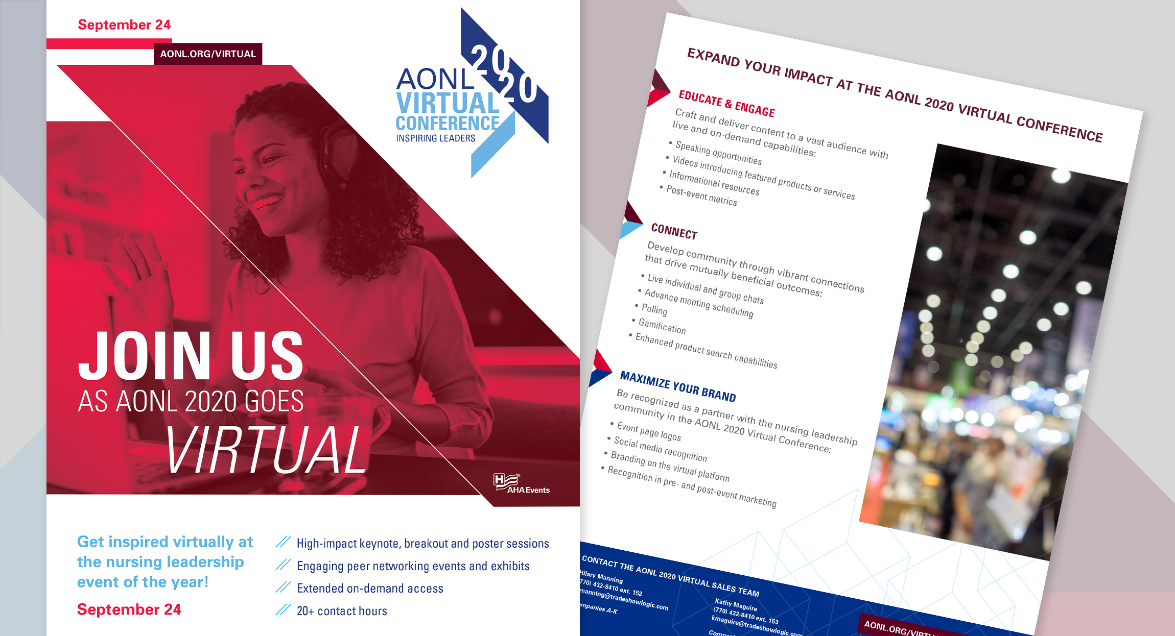AONL2020 Virtual Conference Branding design by Hughes design|communications