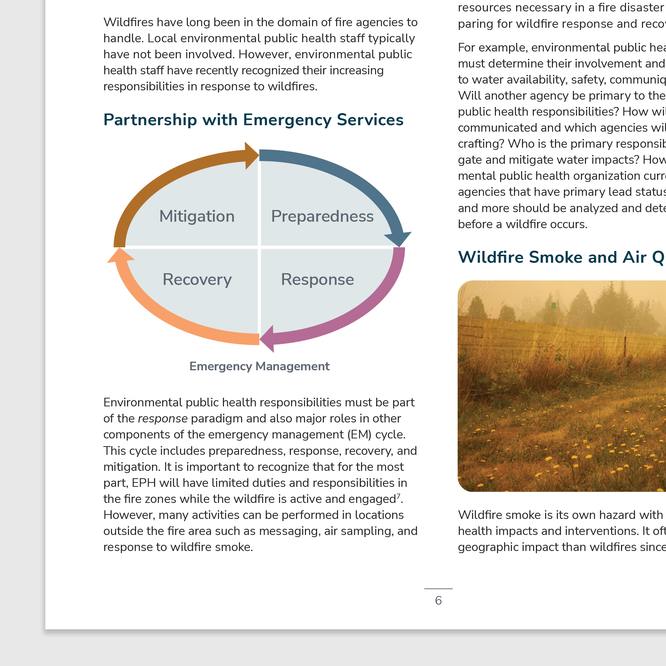 Wildfire Resource guide layout by Hughes Design Communications