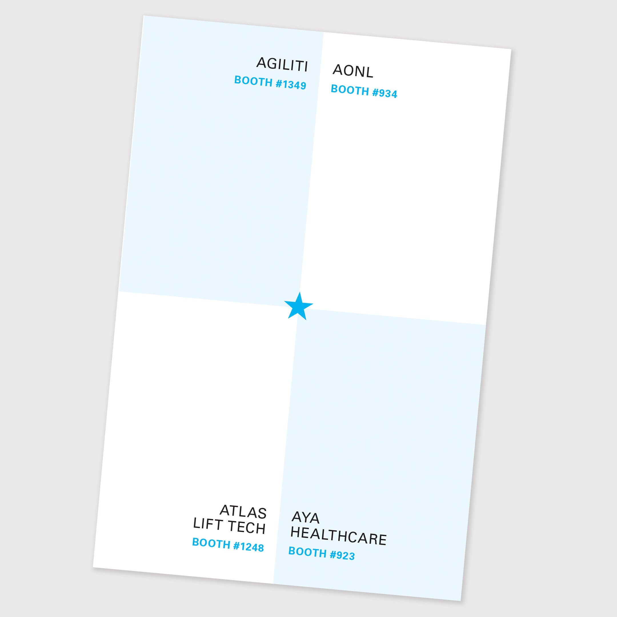 Stamp page of AONL 2025 Annual Conference Passport to Prizes, design by Hughes Design Chicago