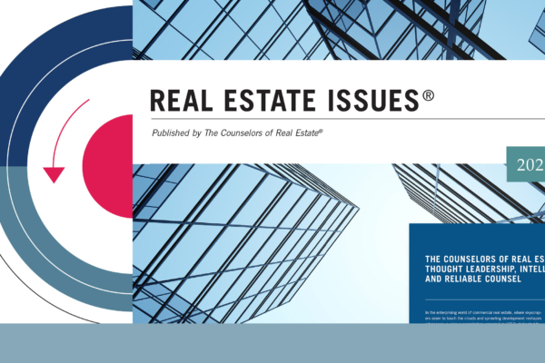 CRE Real Estate Issues 2025 graphic design by Hughes Design in Chicago